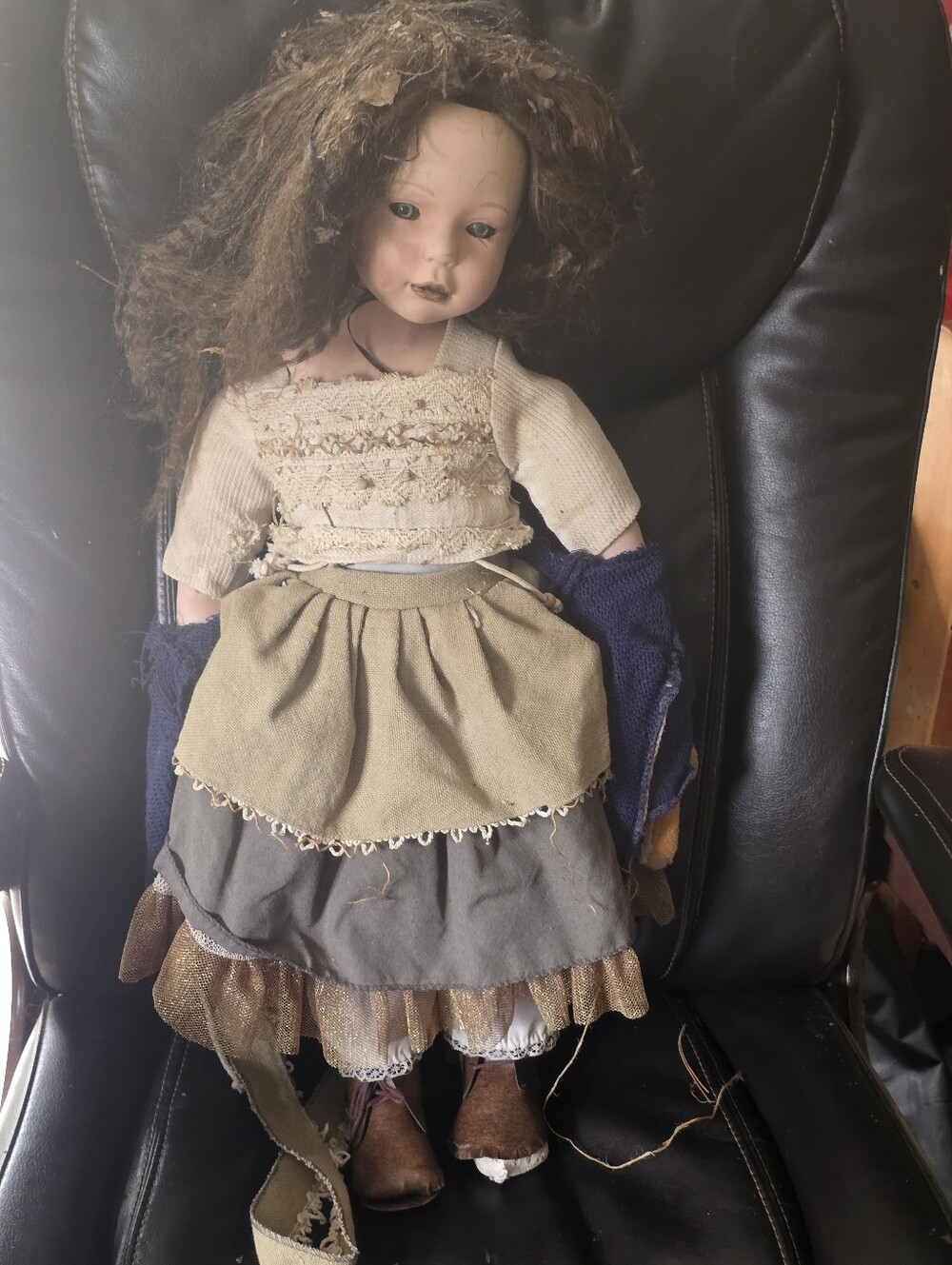 Antique JDK Kestner 214 Comp Body Bisque Head Doll 27" Tall 14.5 AK 1/2 HAUNTED